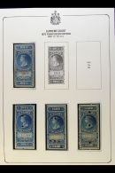 LAW STAMPS (SUPREME COURT) 1876-1939 USED COLLECTION On Pages, Inc 1876 10c, 50c, $1 & $5, 1897 $1 & $5,... - Altri & Non Classificati