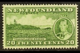 1937 20c Green Perf 14 With EXTRA CHIMNEY, SG 264c, Fine Mint. For More Images, Please Visit... - Altri & Non Classificati