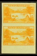 1933 10c Yellow-brown Air Post IMPERF PAIR, SG 234a, Never Hinged Mint. For More Images, Please Visit... - Altri & Non Classificati