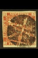 1862-64 5d Red- Brown, SG 19a, Used With 4 Close To Large Neat Margins & Lovely Segmented Cork Cancellation.... - Other & Unclassified