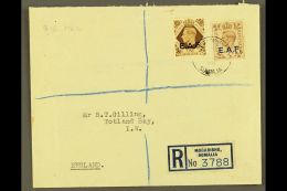 SOMALIA 1948 Registered Cover To England Franked With KGVI 5d & 1s Values Ovptd "E.A.F." SG S5, S8, Reg'd... - Africa Orientale Italiana