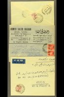ERITREA Group Of Three Airmailed Covers, All Addressed To Aden, Each Franked 50c Rate (2x 50c On 6d, 1x 25c On... - Africa Oriental Italiana