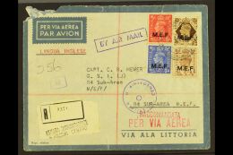 ERITREA 1943 Registered & Airmailed Cover, Addressed To "84 Sub-Area, M/E/F/" Franked KGVI 1d, 2½d, 5d... - Italiaans Oost-Afrika