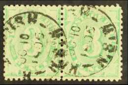 POSTAGE DUES 1902-04 3d Emerald Green, SG D37, Fine Cds Used Horizontal PAIR, Fresh & Scarce. (2 Stamps) For... - Other & Unclassified