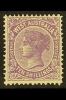 WESTERN AUSTRALIA 1902-11 10s Deep Mauve, SG 127, Very Fine Mint. For More Images, Please Visit... - Andere & Zonder Classificatie
