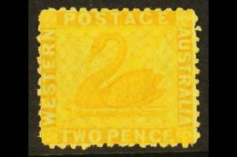 WESTERN AUSTRALIA 1864-79 2d Yellow Wmk Crown CC, SG 55, Very Fine Mint. For More Images, Please Visit... - Other & Unclassified
