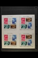 1939 Universal Postal Union Both Unsevered Blocks Of 4 Mini-sheets (Scott 468c/d, See Note After SG MS686a), Fine... - Andere & Zonder Classificatie