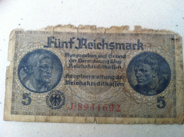 Germany WW2  5 Reichsmark   J 8941692 - 5 Reichsmark