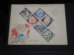 MONACO - Enveloppe Jeux Olympiques De 1952 Oblitérée En 1953 - A Voir - L 2538 - Covers & Documents