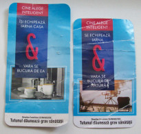 ROMANIA,2 CIGARETTES CARD,NOT GOOD SHAPE/90 X 46/ 80 & 45 MM - Otros & Sin Clasificación