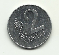 1991 - Lituania 2 Centai       ---- - Litauen