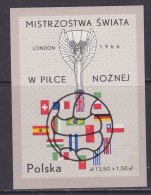 Poland 1966 World Cup Football Great Britain M/s ** Mnh (32174D) - 1966 – Angleterre