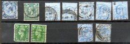 H259 Grande Bretagne George V Perfins On Different Stamps - Unclassified