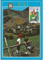 ANDORRE. Village Médiéval De PAL, Avec Enfants En Costume Traditionnels. Belle Carte-maximum - Maximumkarten (MC)