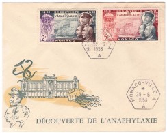 STORIA POSTALE - MONACO - ANNO 1953 - DECOUVERTE DE L'ANAPHYLAXIE - - Storia Postale