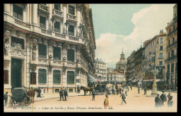 SPAIN - MADRID -  Calle De Sevilla Y Banco Hispano Americano (Ed. LL. Nº 24)  Carte Postale - Banques