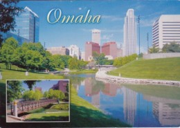 Nebraska Omaha Skyline From Gene Leahy Mall - Omaha