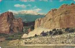 Colorado Pikes Peak Through The Gateway Of The Garden Of The Gods - Rocky Mountains