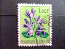 RUANDA - URUNDI 1953 FLEURS FLORA BLOEMEN COB Nº 187 º FU - Usati