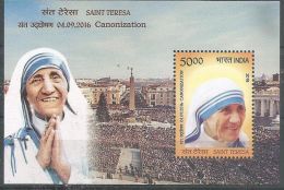 2016 India Saint (Mother) Teresa India 1V MNH Miniature Sheet, Souvenir Sheet Mint, Inde, India - Mère Teresa