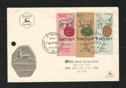 Israel: Scott # 129 - 131 With Tabs FDC - Storia Postale