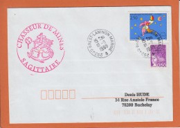 Lettre  De   29240  BREST-LANINON-MARNIE   Le  10 9 1999      " Chasseur De Mines  SAGITAIRE " - Poste Maritime