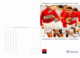 CARTE PUBLICITE SOCIETE GENERALE PARIBAS RUGBY SG PARIBAS - Banques