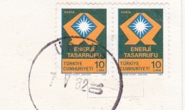 Timbres / Stamp / Turquie / Turkey / Collés Sur Carte Postale / Cheminées De Fee - Usados