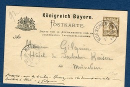 Allemagne - Entier Postal De München Pour München En 1900  Réf S 287 - Postal  Stationery