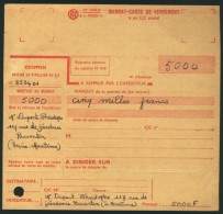 Mandat Carte De Versement N° 1418 A - Cheques & Traveler's Cheques