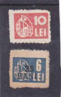 # 186   REVENUE STAMP,  ARLUS, 10 LEI, 6 LEI WITH OVERPRINT 25 BANI,  ROMANIA - Fiscaux