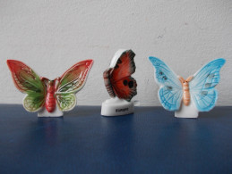 - Fève - Lot De 3 Fèves. PAPILLON - - Dieren