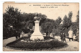 BAGNEUX (92) - La Square Et La Statue De La République Inaugurée Le 14 Juillet 1906 - Ed. E.L.D. - Bagneux