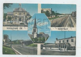 Gentilly (94) : 5 Vues Dont La Poste, Le Carrefour De L'Autoroute En 1966 (animé)GF. - Gentilly