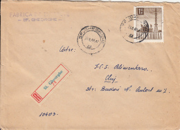 49324- RADIO TOWER, STAMPS ON REGISTERED COVER, 1968, ROMANIA - Covers & Documents