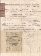 1 Rechnung Ort, Innkr. 23.3.1922 Nach Goisern Mit 2 Aufgekl. Stempelm. 5 Kronen Aus 1920 + Zahlschein - Austria