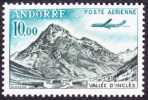 Andorre Français N° PA  8 ** Site -  Vallée D´Inclès, à Soldeu - Avion Caravelle Le 10.00frs - Luftpost