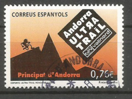 Andorra Ultra Trail Vallnord, Un Timbre Oblitéré, 1 ère Qualité, Cachet Rond - Used Stamps