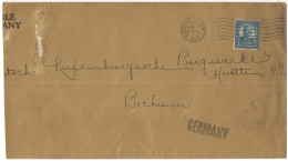 STATI UNITI - UNITED STATES - USA - US - 1927 - Big Fragment - 5c - Perfin - ET C - Viaggiata Da New York Per Bochum,... - Perforés