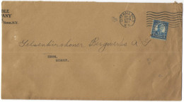 STATI UNITI - UNITED STATES - USA - US - 1927 - Big Fragment - 5c - Perfin - E T C - Viaggiata Da New York Per Essen,... - Perforados