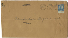 STATI UNITI - UNITED STATES - USA - US - 1927 - Big Fragment - 5c + Cancel Aquitania - Perfin - E T C - Viaggiata Da ... - Perfins