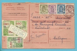 420+422+426+715 Op Ontvangkaart (Carte-recepisse) Met Stempel BRUXELLES - 1935-1949 Kleines Staatssiegel