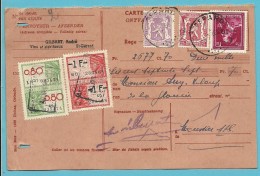 281+282+724N Op Ontvangkaart (Carte-recepisse) Met Stempel ST-GERARD - 1946 -10%