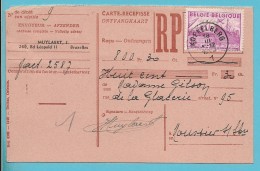 770 Op Ontvangkaart (Carte-recepisse) Met Stempel KOEKELBERG - 1948 Export