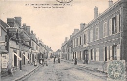 ¤¤  -  47   -  CHATEAUNEUF-en-THIMERAIS   -   Rue De Chartres Et Gendarmerie  - Auberge " PEDOUX "    -  ¤¤ - Châteauneuf