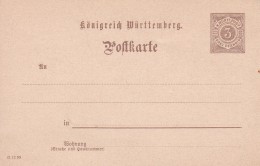 Wurtemberg - Entiers Postaux - Postwaardestukken