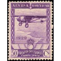 ES451STV-LFT***451STESAE.Spain.Esgane.AVION,AEREO.PRO EXPOSICION SEVILLA BARCELONA.1929 (Ed 451**) - Ungebraucht