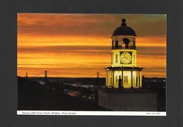 HALIFAX - NOVA SCOTIA - SUNSET OLD TOWN CLOCK ERECTED IN 1803 - BY BOOK ROOM - Halifax