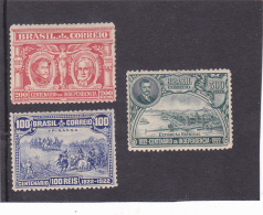 # 190  BRASIL CORREIO, 1922, MNH**, THREE STAMPS, BRAZIL - Unused Stamps