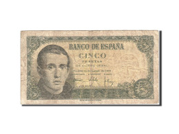 Billet, Espagne, 5 Pesetas, 1951, 1951-08-16, KM:140a, B+ - 5 Peseten